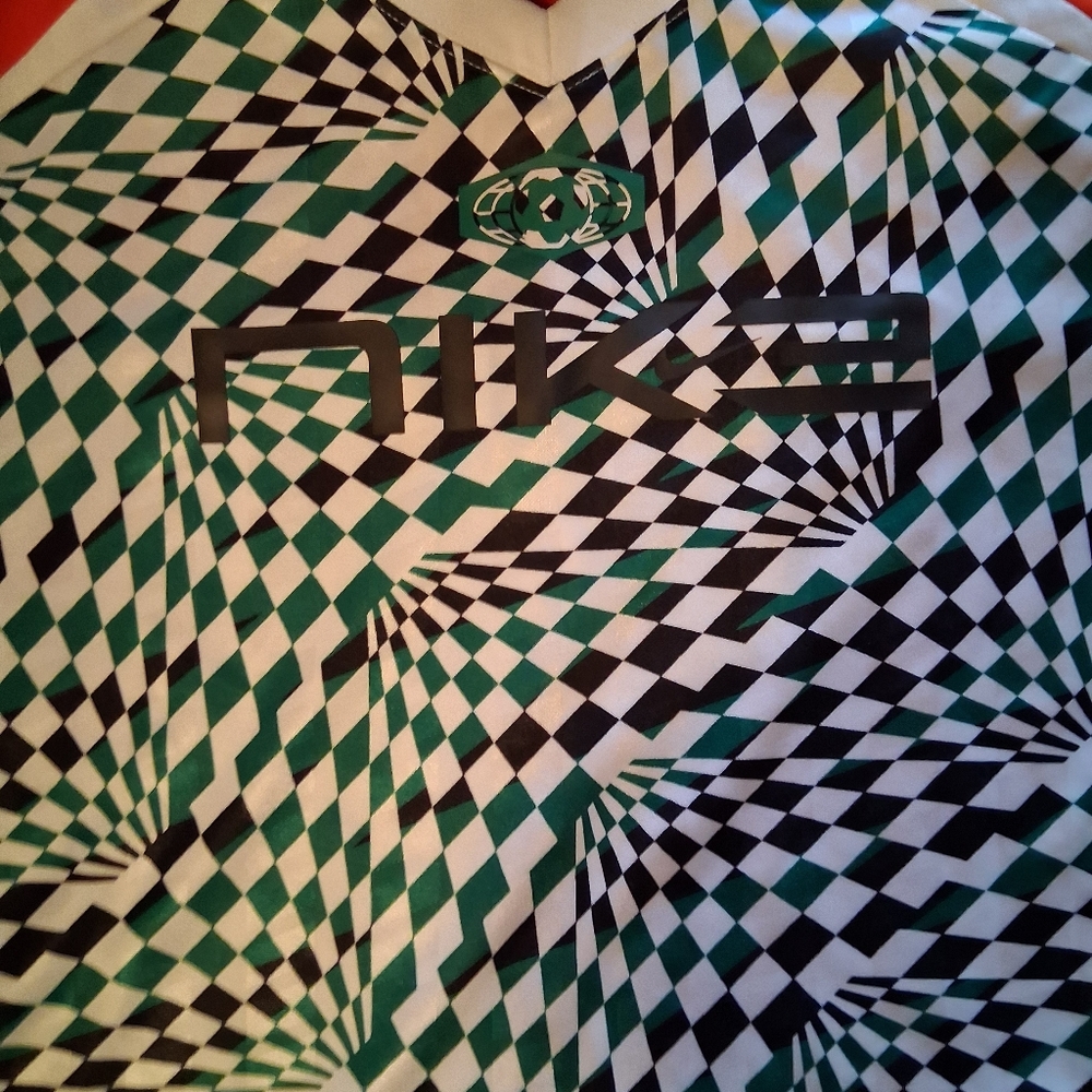 Nike Multicolor Geometric Pattern Jersey Dress - image 5